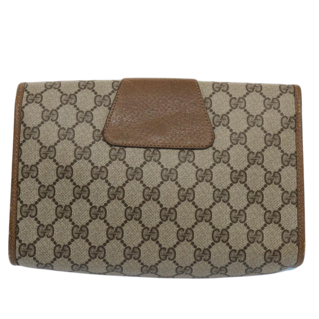 GUCCI GG Supreme Web Sherry Line Clutch Bag Beige Red Green 89 01 030 60457