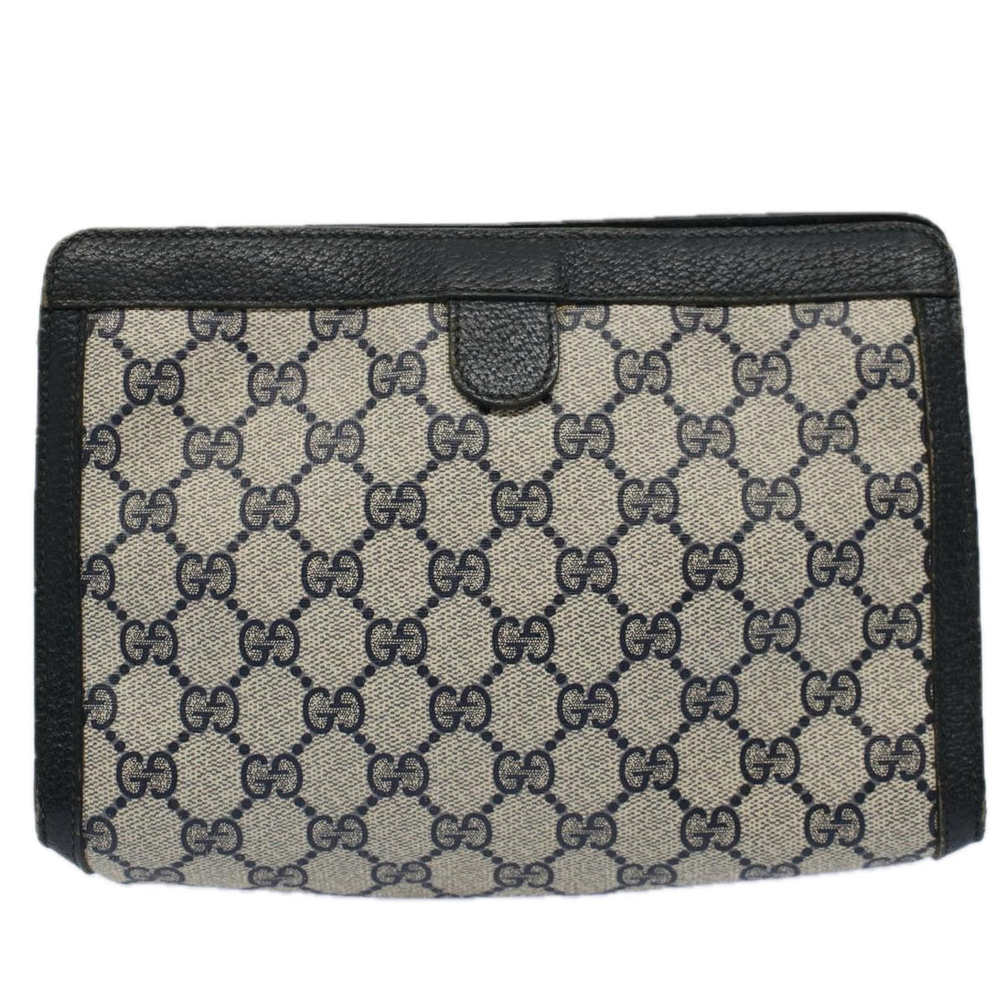 GUCCI GG Supreme Sherry Line Clutch Bag Red Navy 89 01 032 60473