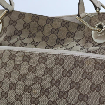 GUCCI GG Canvas Tote Bag Beige 121023 60518