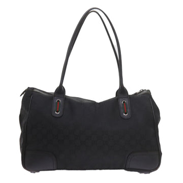 GUCCI GG Canvas Web Sherry Line Tote Bag Black Red Green 293599 60519