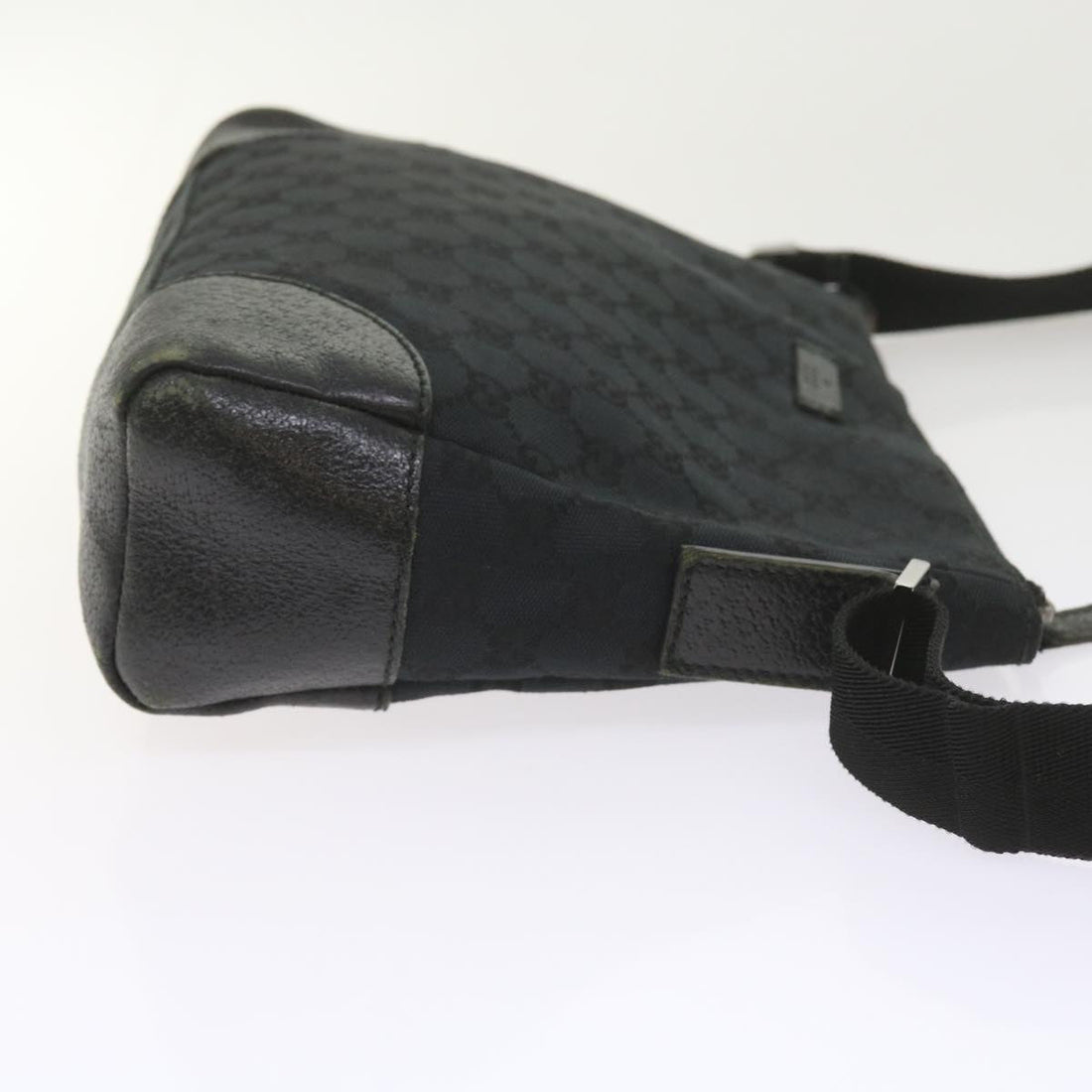 GUCCI GG Canvas Shoulder Bag Black 114273 60584