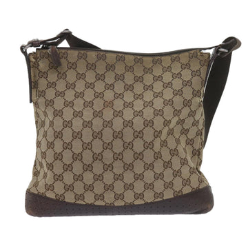 GUCCI GG Canvas Shoulder Bag Beige 145857 60606