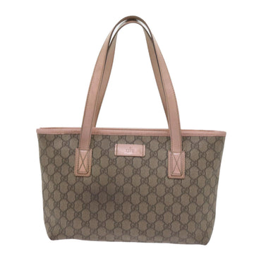 GUCCI GG Supreme Tote Bag PVC Leather Beige 211138 60690