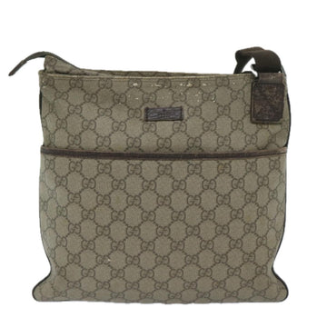 GUCCI GG Supreme Shoulder Bag PVC Leather Beige 141626 60722