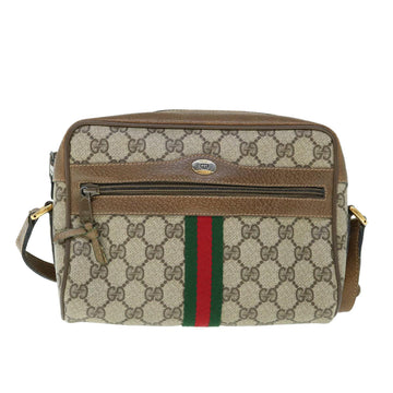 GUCCI GG Supreme Web Sherry Line Shoulder Bag Beige Red 56 02 004 60741
