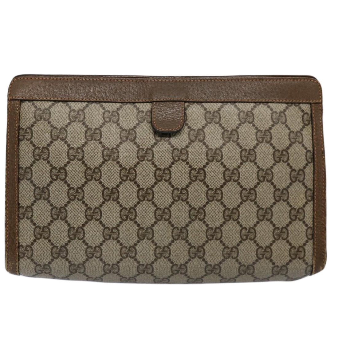 GUCCI GG Supreme Web Sherry Line Clutch Bag Beige Red Green 89 01 033 60742