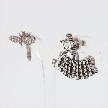Dior Jadior Earrings (for both ears) Metal x Line Stone Silver