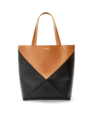 Loewe Women Puzzle Fold Tote Xl Bag In Shiny Calfskin