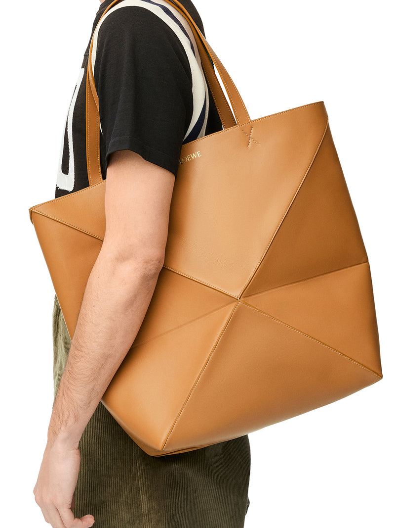 Loewe Women Puzzle Fold Tote Xl Bag In Shiny Calfskin