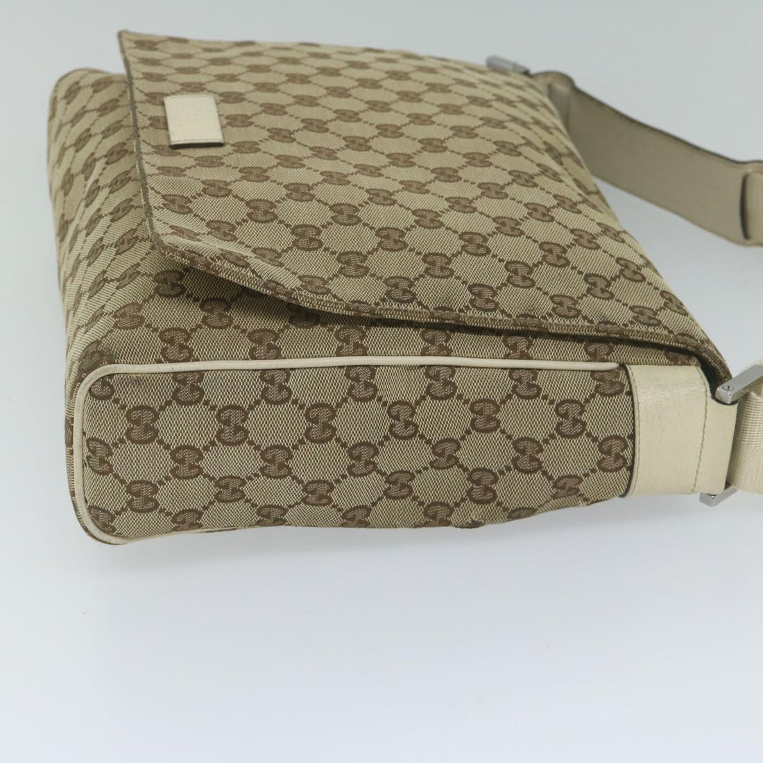 GUCCI GG Canvas Shoulder Bag Beige 146236 61032