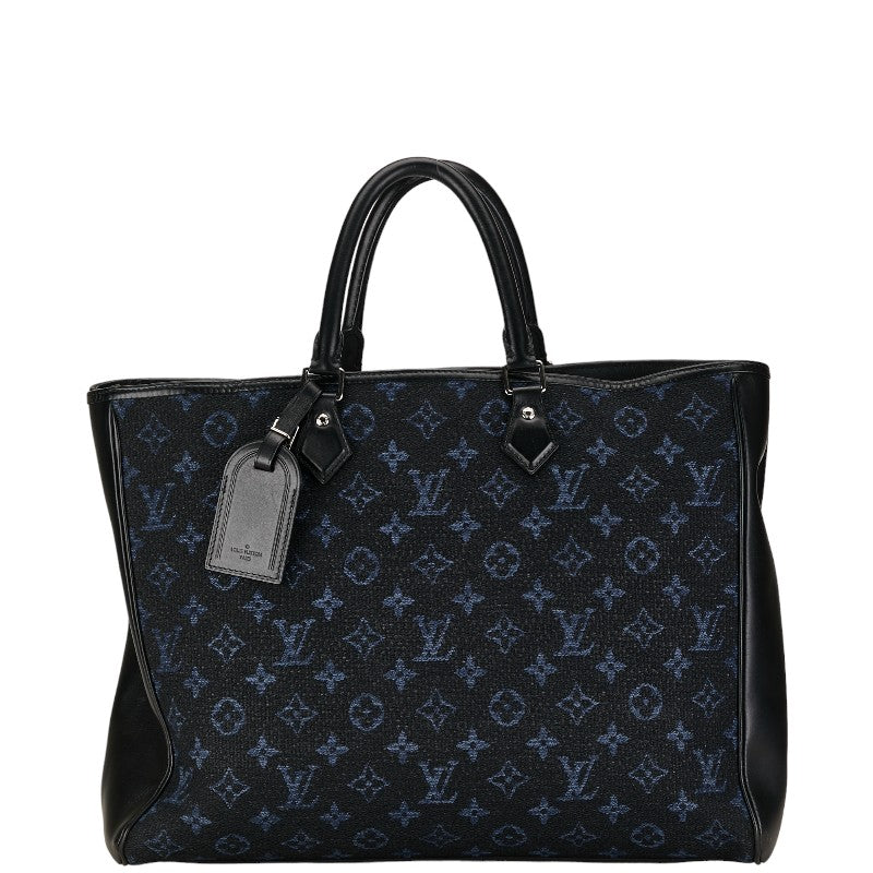 Louis Vuitton Monogram  Gran Sack Handbag Tote Bag M55203 Blue Black Canvas  LOUIS VUITTON