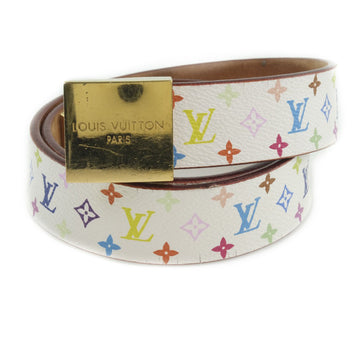 LOUIS VUITTON belt Monogram multicolor White Women Used