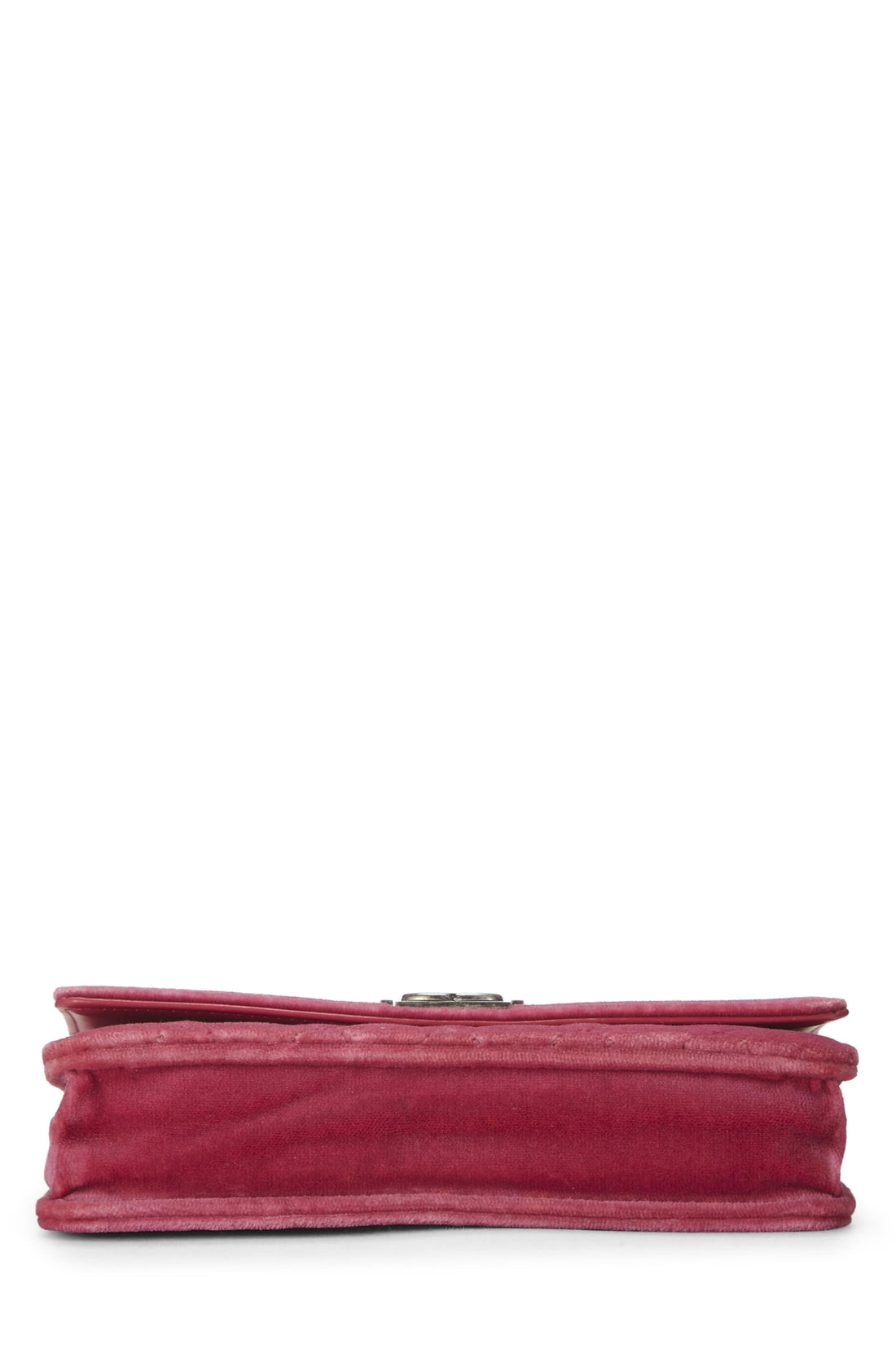 Chanel,  Pink Quilted Velvet Boy Wallet on Chain (WOC), Pink