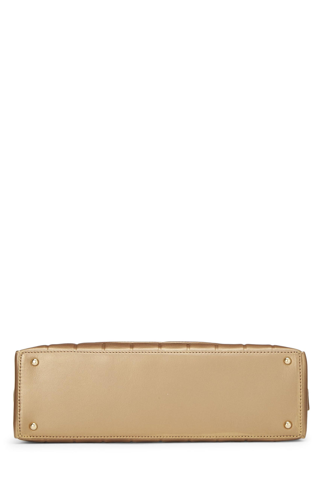Chanel,  Gold Chocolate Bar Calfskin Shoulder Bag, Gold