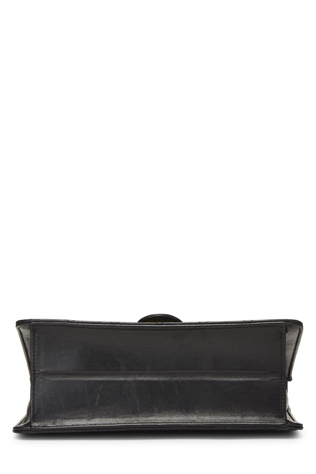 Chanel,  Black Lambskin Ex Flap Small, Black