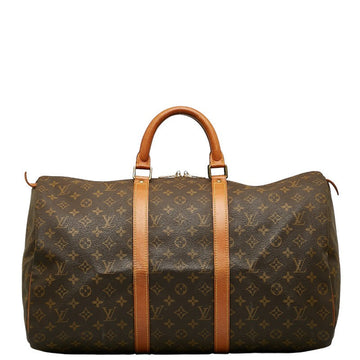 Louis Vuitton Monogram Keepall 50 Boston Bag Travel Bag M41426 Brown