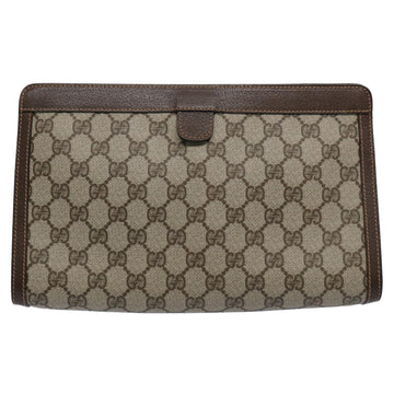 GUCCI GG Supreme Web Sherry Line Clutch Bag Beige Red 156 01 033 61313