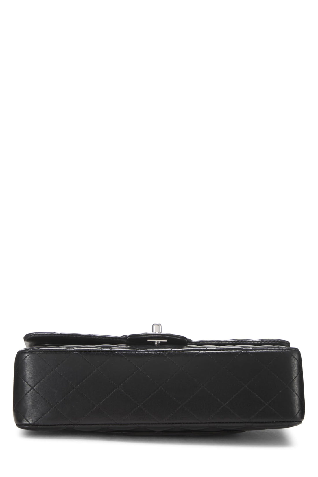 Chanel,  Black Quilted Lambskin Classic Double Flap Medium, Black