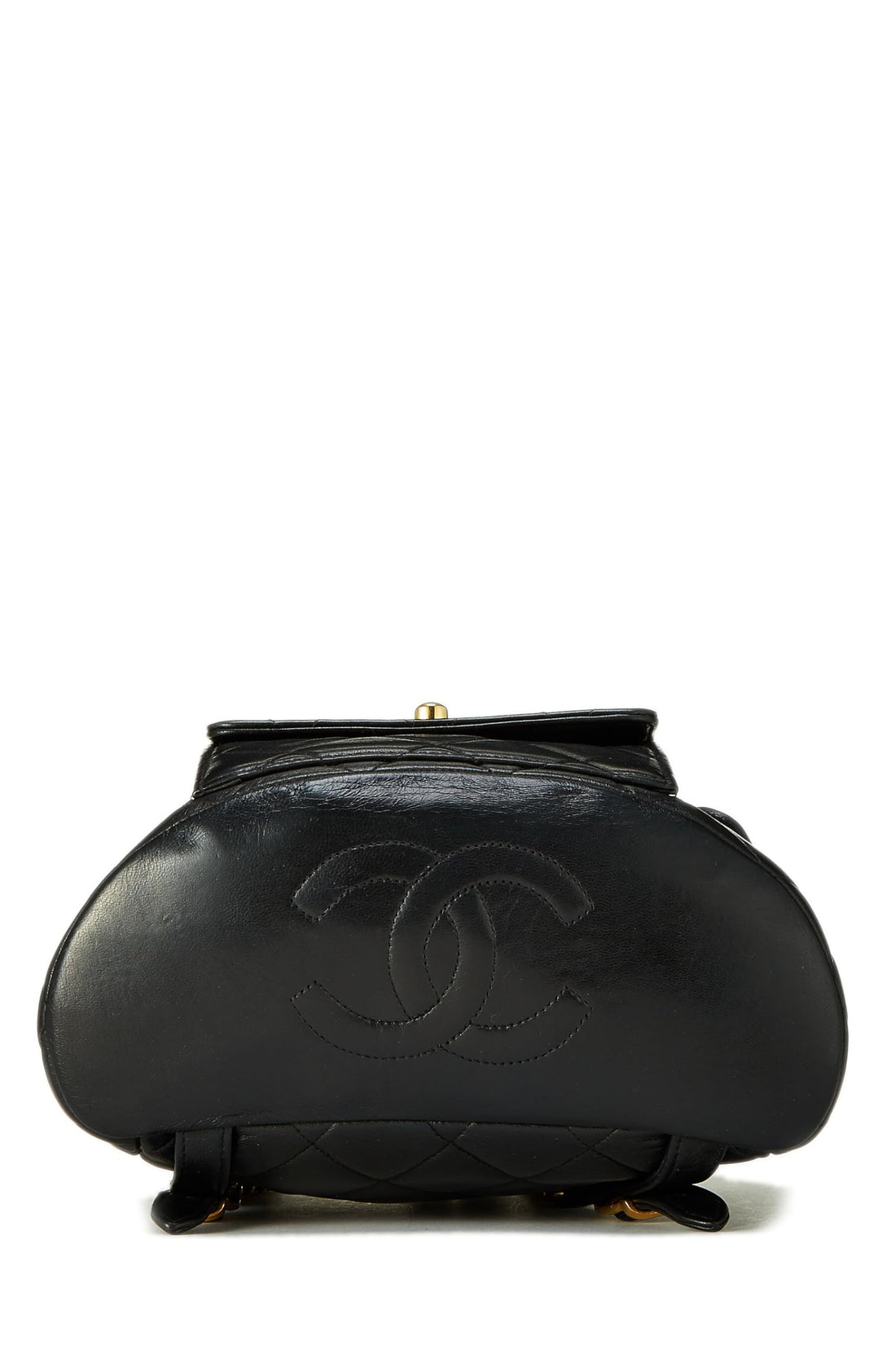 Chanel,  Black Quilted Lambskin 'CC' Classic Backpack Medium, Black