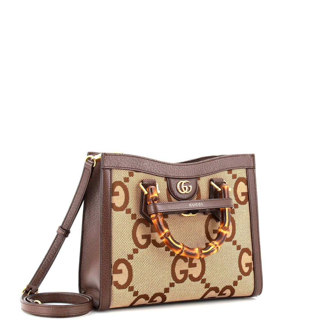 Diana NM Bamboo Handle Tote Jumbo GG Canvas Small