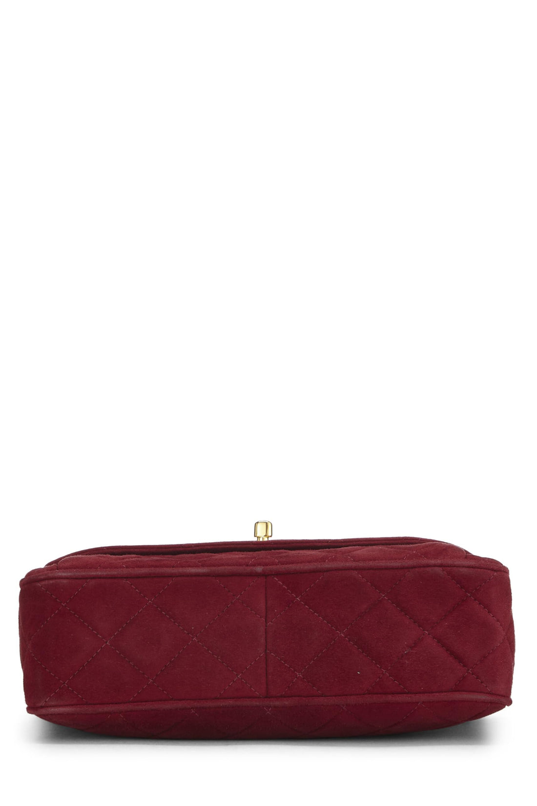 Chanel,  Red Quilted Suede Pocket Camera Bag Medium, Red