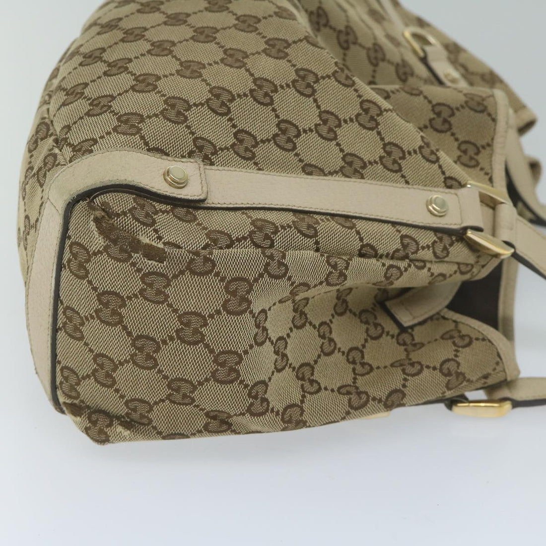 GUCCI GG Canvas Tote Bag Beige 130736 61847
