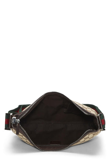 Gucci,  Original GG Canvas Web Round Messenger, Brown