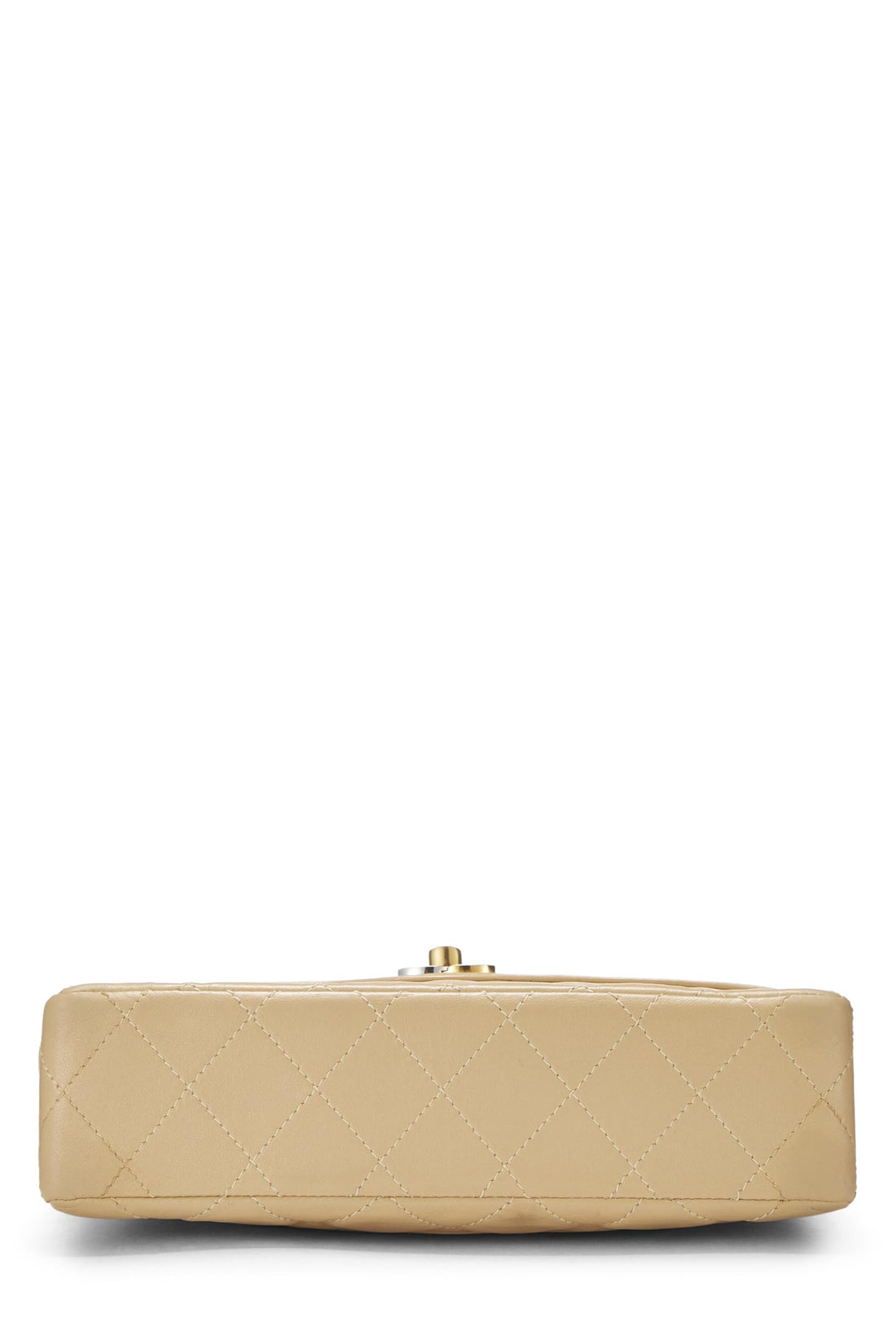 Chanel,  Beige Quilted Lambskin Paris Limited Double Flap Small, Beige