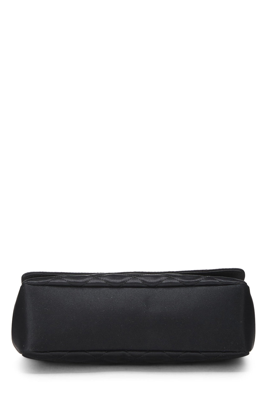 Chanel,  Black Quilted Satin Half Flap Mini, Black