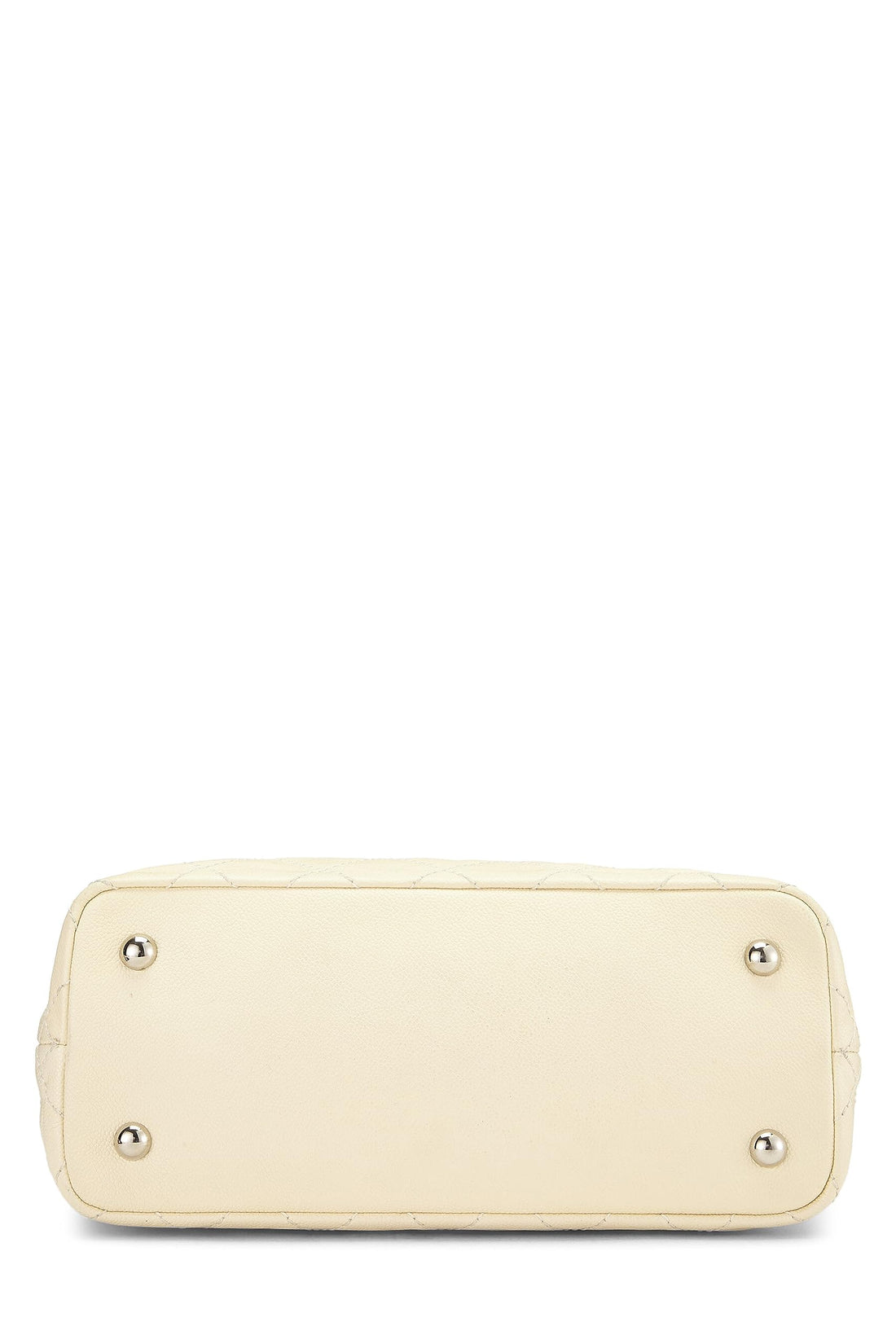 Chanel,  Cream Caviar 'CC' Daily Shopping Tote Small, White