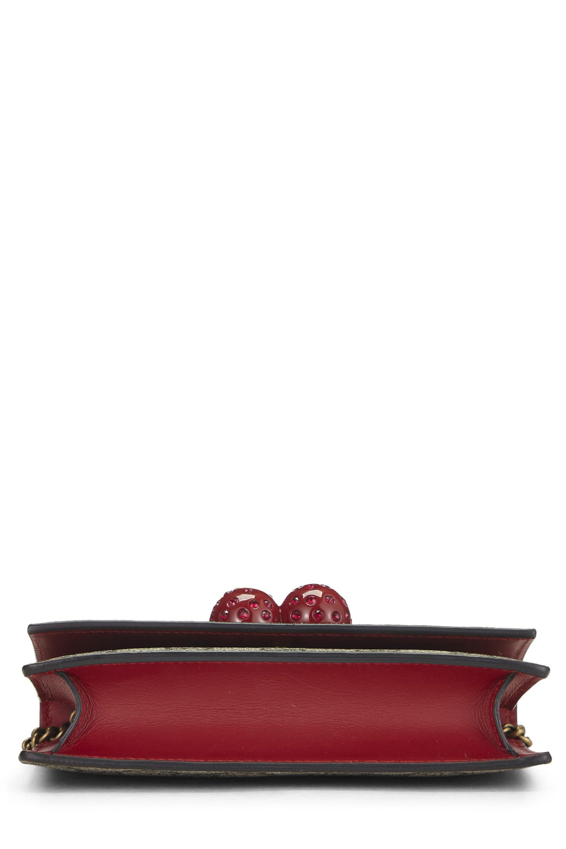 Gucci,  Original GG Supreme Canvas Cherry Convertible Clutch Mini, Red