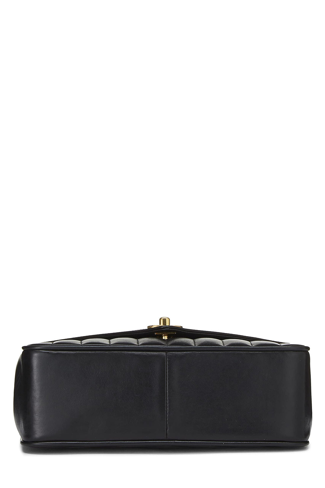 Chanel,  Black Lambskin Chevron Envelope Flap Small, Black