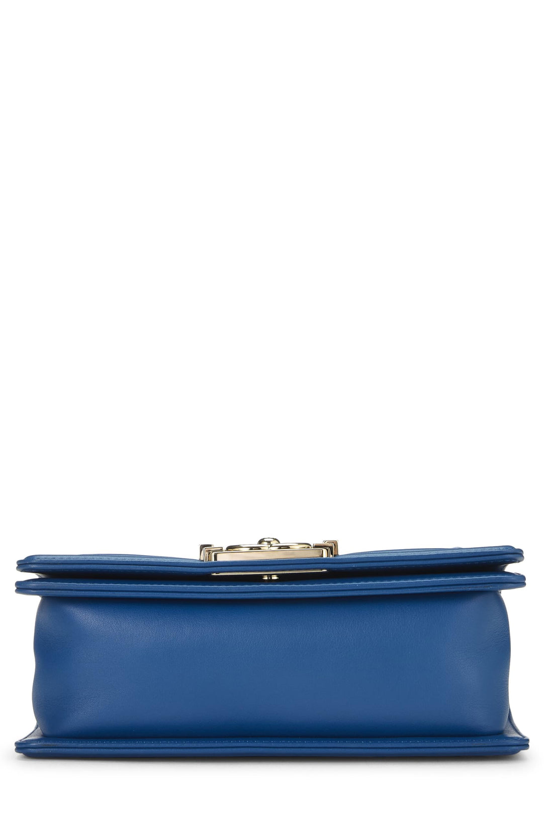 Chanel,  Blue Quilted Lambskin Boy Small, Blue