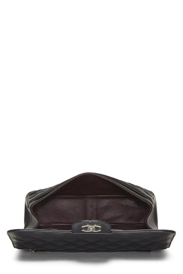 Chanel,  Black Quilted Caviar New Classic Flap Jumbo, Black