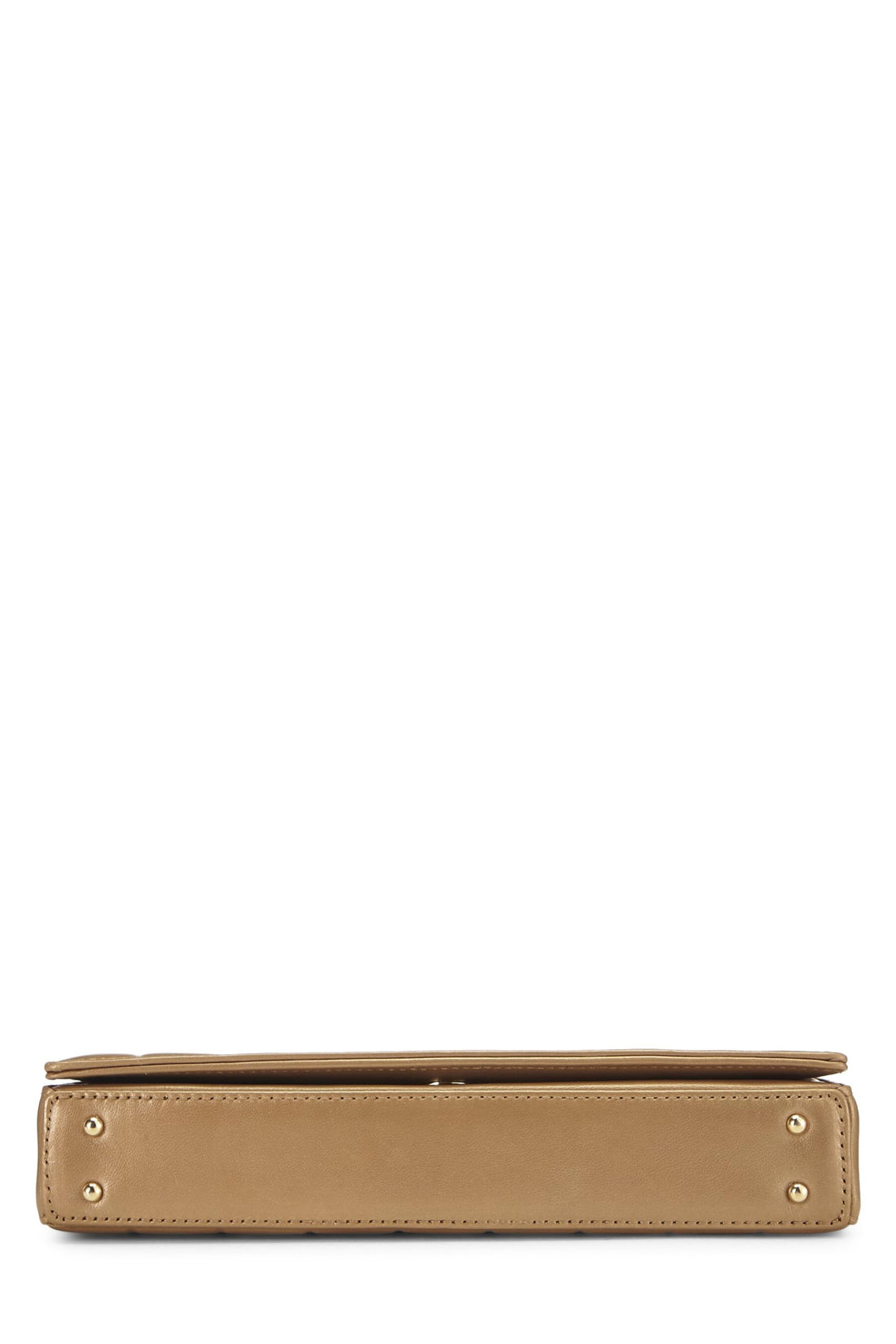 Chanel,  Gold Leather Chocolate Bar Shoulder Bag Medium, Gold