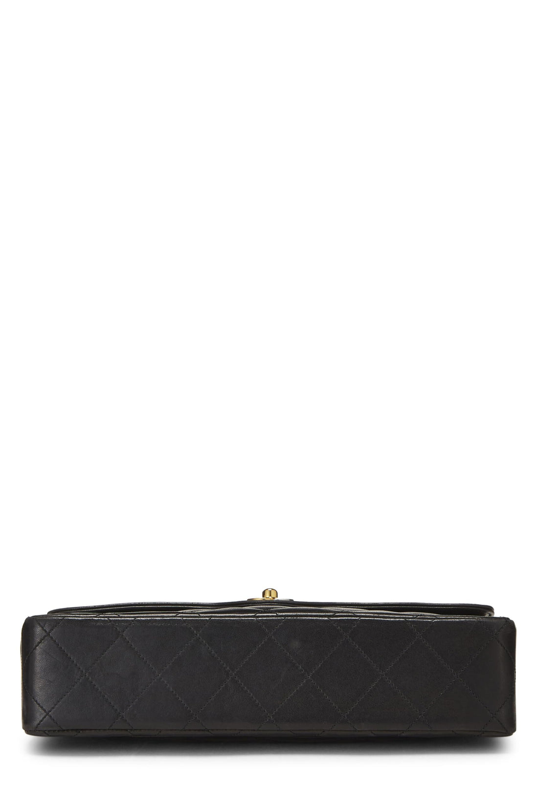 Chanel,  Black Quilted Lambskin Paris Limited Double Flap Jumbo, Black