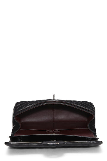 Chanel,  Black Quilted Lambskin New Classic Double Flap Jumbo, Black