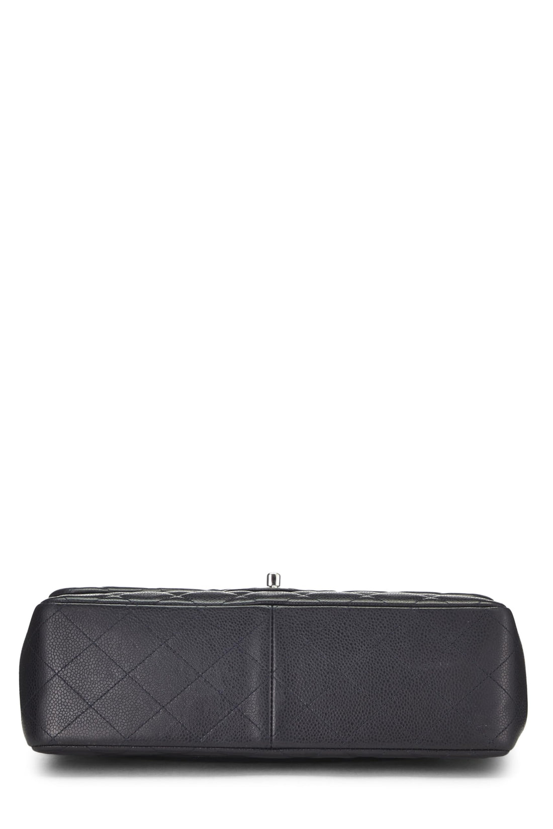 Chanel,  Navy Quilted Caviar New Classic Double Flap Jumbo, Navy