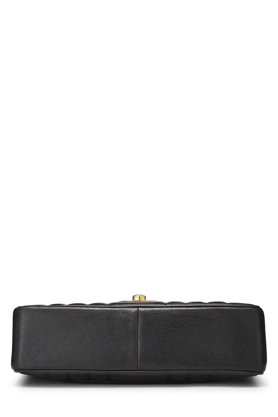 Chanel,  Black Caviar Vertical Half Flap Jumbo, Black