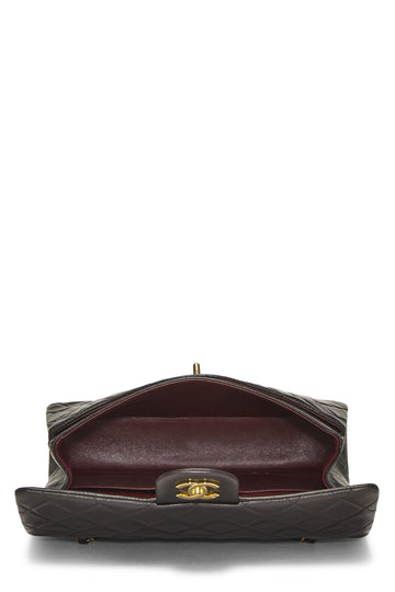 Chanel,  Black Quilted Lambskin Classic Double Flap Medium, Black