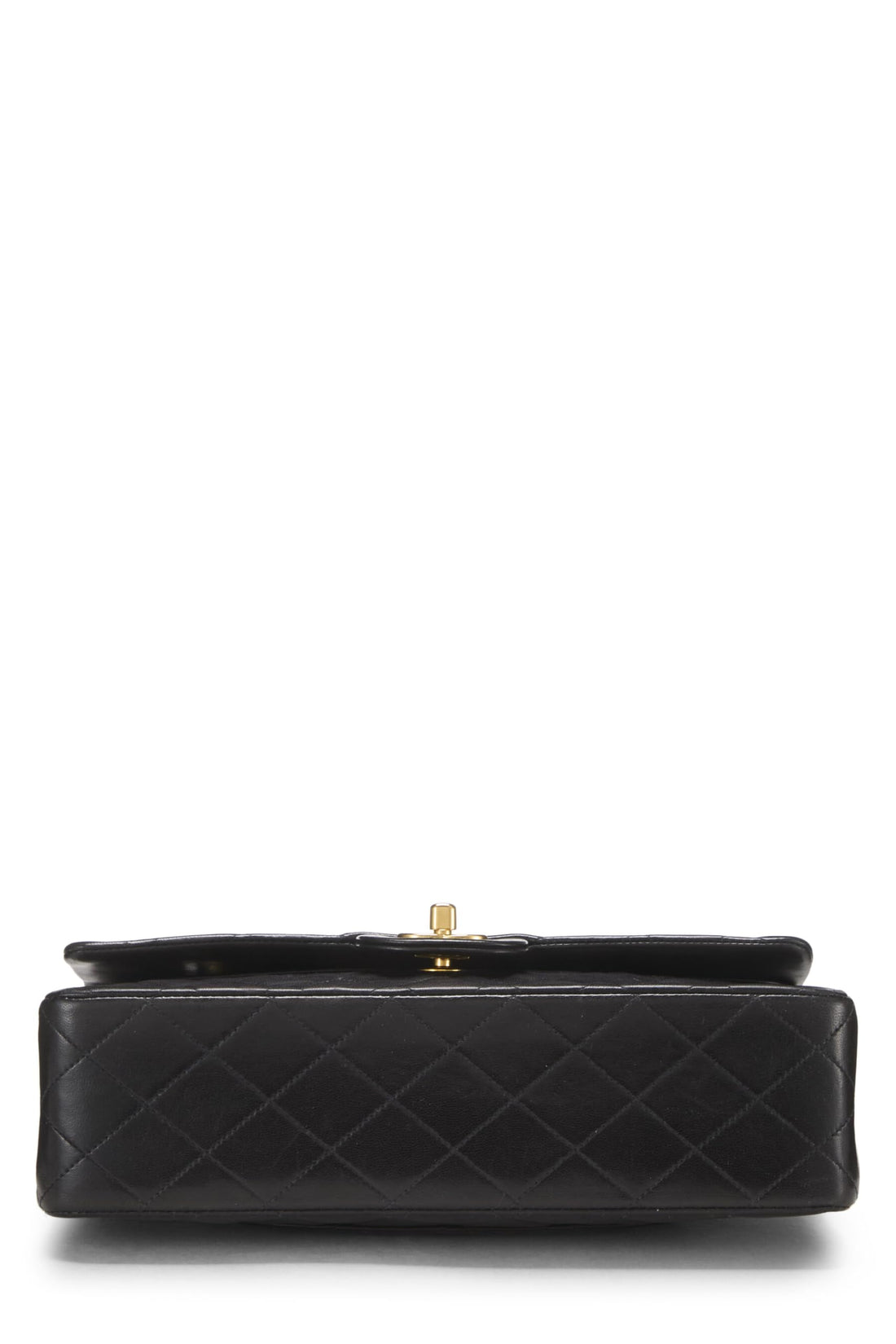 Chanel,  Black Quilted Lambskin Classic Double Flap Medium, Black