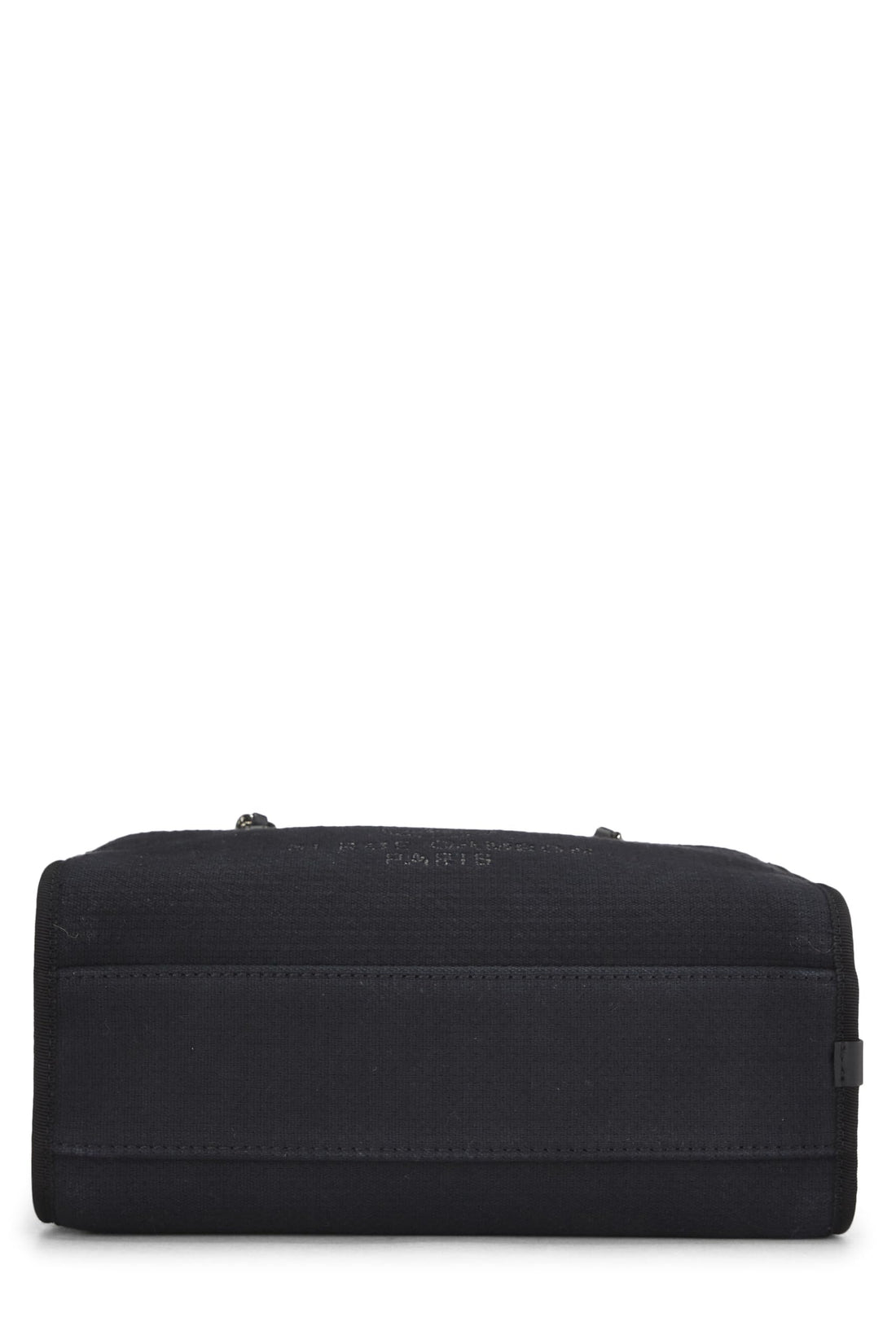 Chanel,  Black Canvas Deauville Bowler, Black