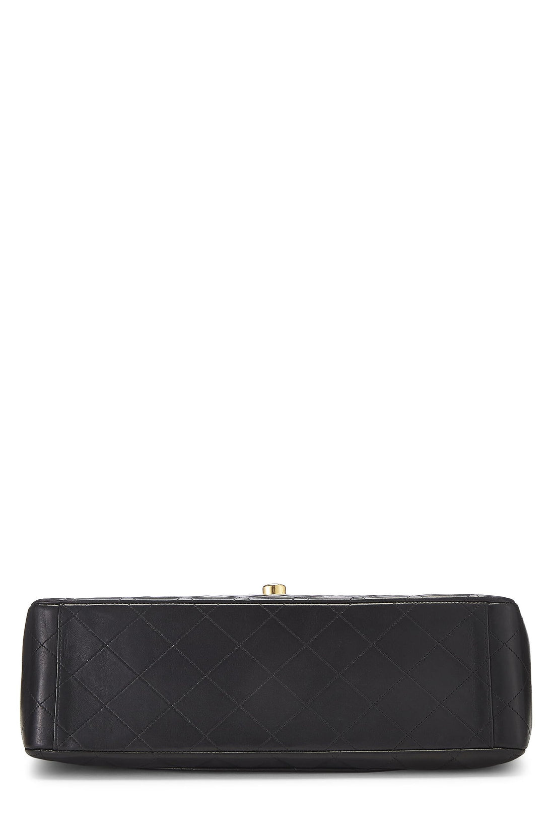 Chanel,  Black Quilted Lambskin Half Flap Maxi, Black