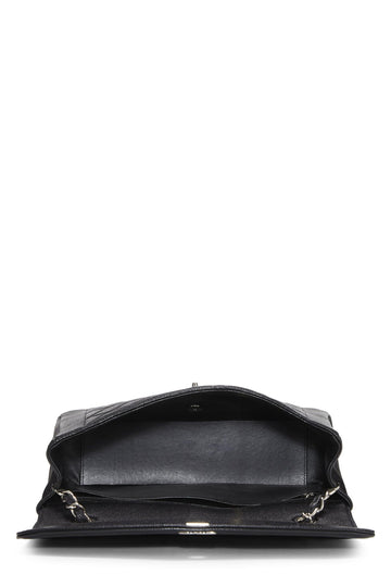 Chanel,  Black Quilted Caviar Diana Flap Jumbo, Black