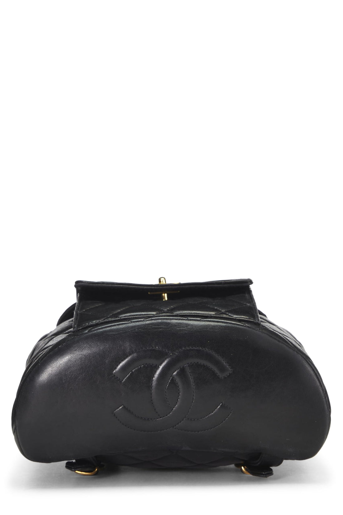 Chanel,  Black Quilted Lambskin Classic Backpack, Black