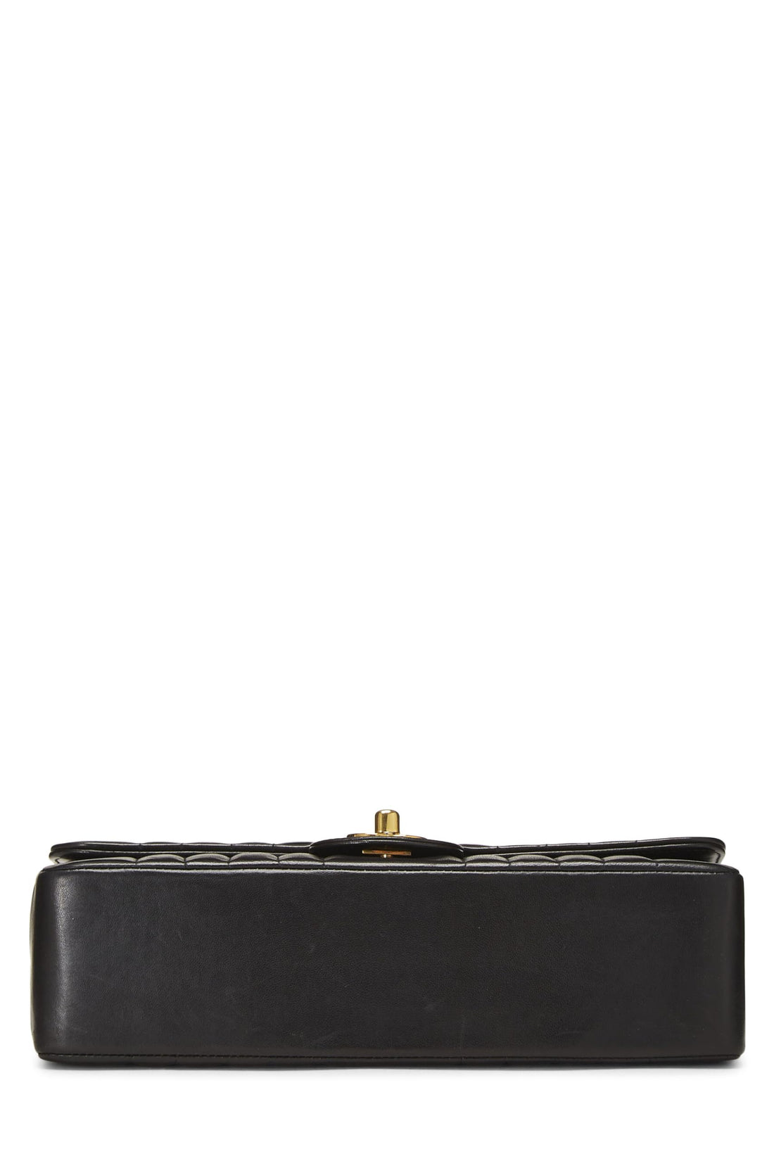 Chanel,  Black Lambskin Vertical Flap Medium, Black