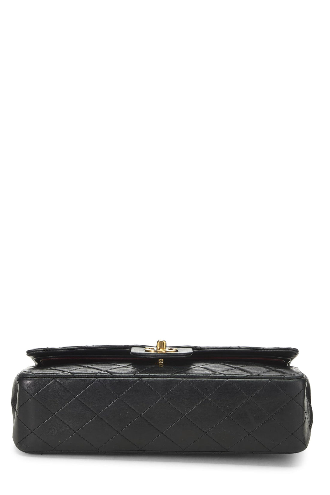 Chanel,  Black Quilted Lambskin Classic Double Flap Medium, Black