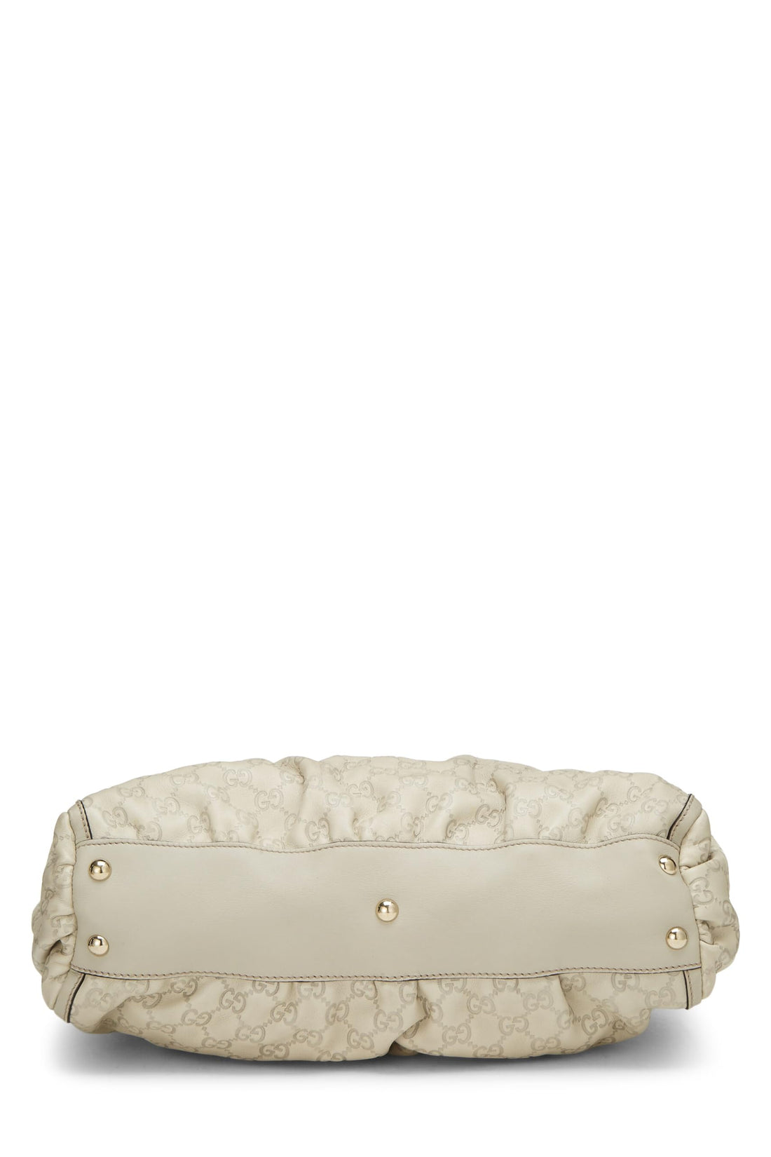 Gucci,  White Guccissima D-Ring Abbey Zip Tote, White