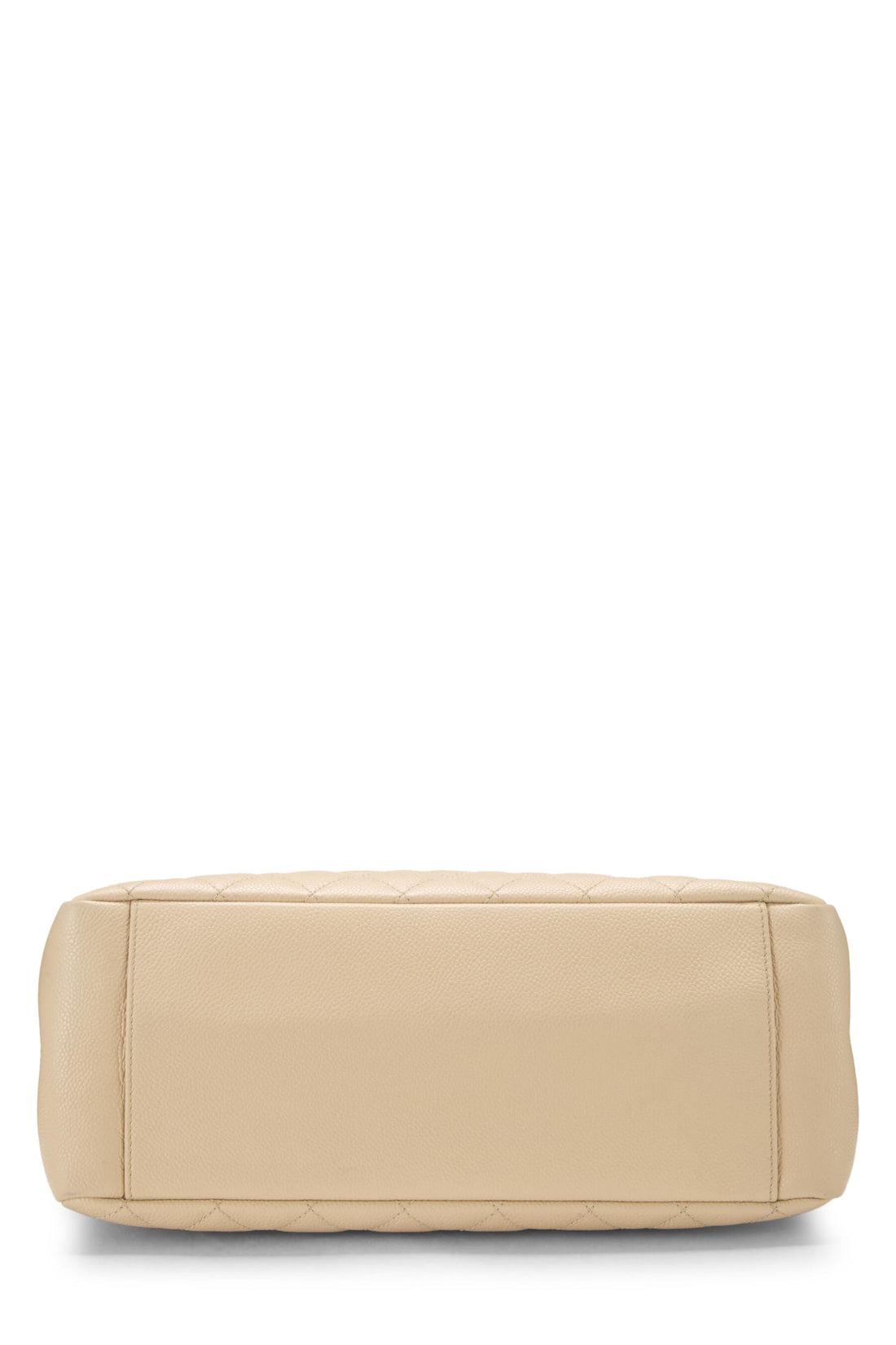 Chanel,  Beige Quilted Caviar Grand Shopping Tote (GST), Beige