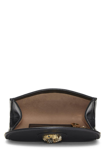 Gucci,  Black Leather Web Rajah Shoulder Bag Mini, Black